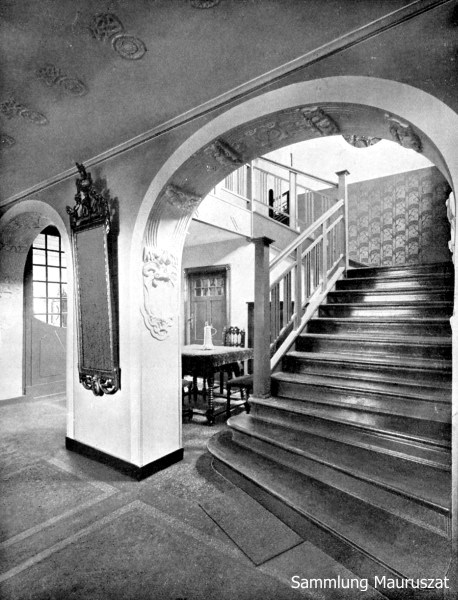 Alfred Grenander, Villa Spalding, Treppe in der Halle