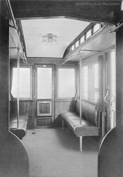 Alfred Grenander, Hochbahnwagen, Wagen II. Klasse Vorraum