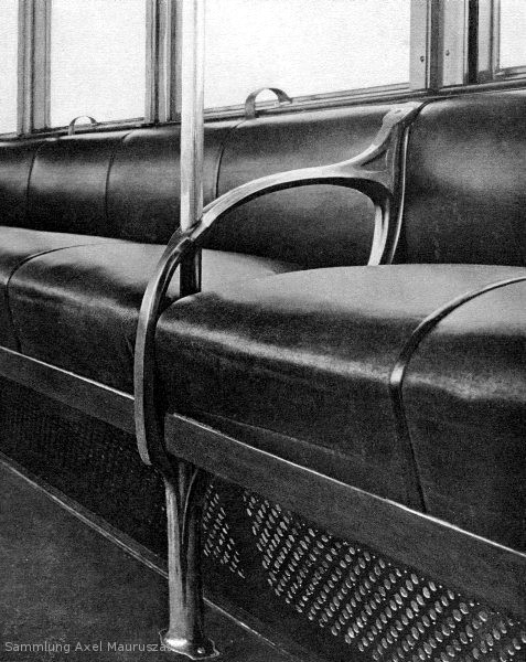 Alfred Grenander, Hochbahnwagen, Wagen II. Klasse Sitze