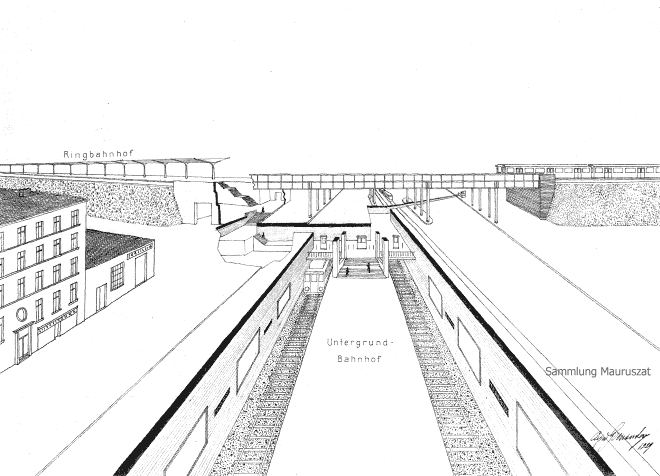 Alfred Grenander, U-Bhf Tempelhof, Übergang zur Ringbahn